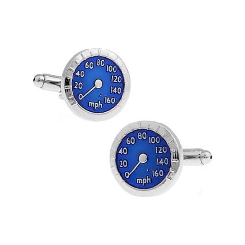 WN - hot classic blue car tachometer speed dial cufflinks French shirts cufflinks wholesale/retail