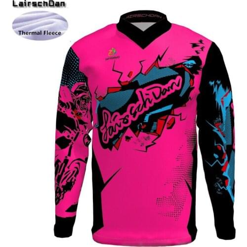 SPTGRVO LairschDan 2021 pink motocross mtb jersey cycling jersey winter long sleeve Bicycle jersey Off Road Mountain bike shirt