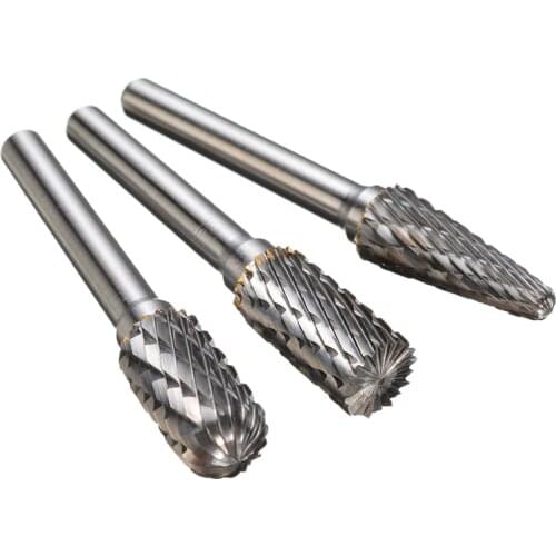 1Pcs Rotary Cutter File Tungsten Carbide Burr 6mm Shank Rotary Burrs Cutting Grinder Bit 1/4" Metalworking Milling CNC Tool