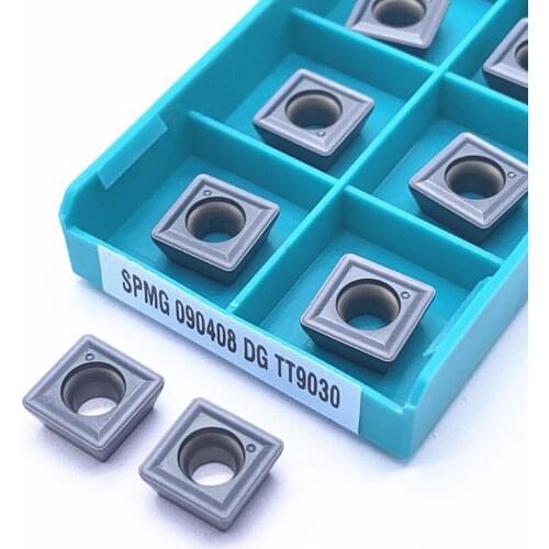 10PCS SPMG090408-DG TT9030/TT8020 High Qual Indexable carbide inserts for U-bored meta