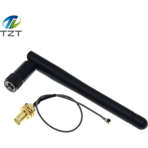 2.4GHz 3dBi WiFi 2.4g Antenna Aerial RP-SMA Male wireless router+ 17cm PCI U.FL IPX to RP SMA Male Pigtail Cable ESP8266 ESP32