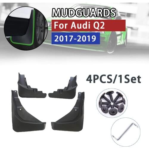 4 PCS Front Rear Car Mudflaps for Audi Q2 2017 2018 2019 Fender Mud Flap Guard Splash Flaps Mudguards Accessories