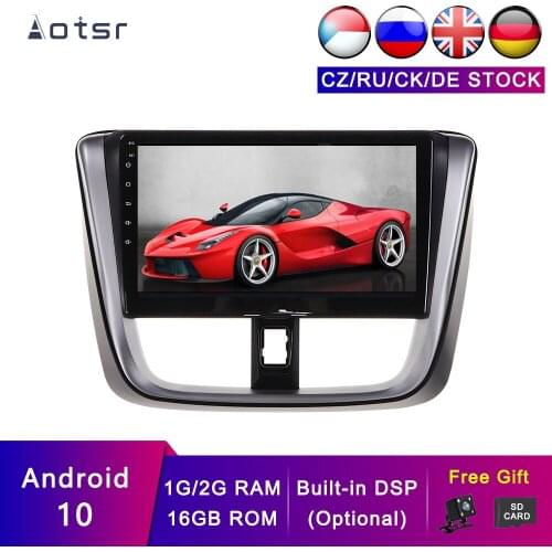 AOTSR Android 10 Car GPS For Toyota Vios Yaris 2014-2017 Car Accessories Navigation DSP Multimedia Player Stereo Head Unit