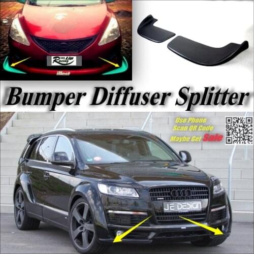 Car Splitter Diffuser Bumper Canard Lip For Audi Q7 Tuning Body Kit / Front Deflector Car Fin Wing Chin Reduce Body Tune View