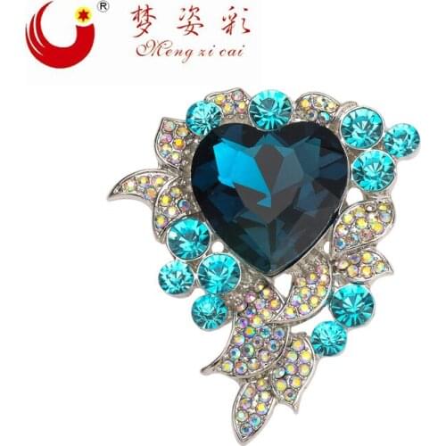 Silk scarf buckle brooch long design elegant womens corsage female vintage gem buckle needle birthday gift giving