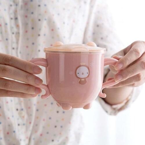 Baby Feeding Cup Kids Water Milk Cup 304 Stainless Steel Insulated Breakfast Cup Infant Training Baby Feeding Bottles Cups 300ml