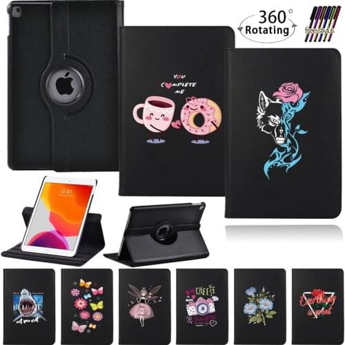 For IPad IPad 10.2 8th Gen/7th Gen 2019/5th Gen/6th Gen Case 360 Rotation Smart PU Case for IPad 2 3 4/Mini 4 5 Cover