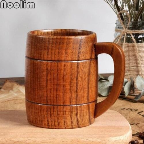 Jujube Wood Tea Cup Primitive Handmade Natural Spruce Wooden Breakfast Beer Milk Mug Drinkware Green Teacup Water Bottle