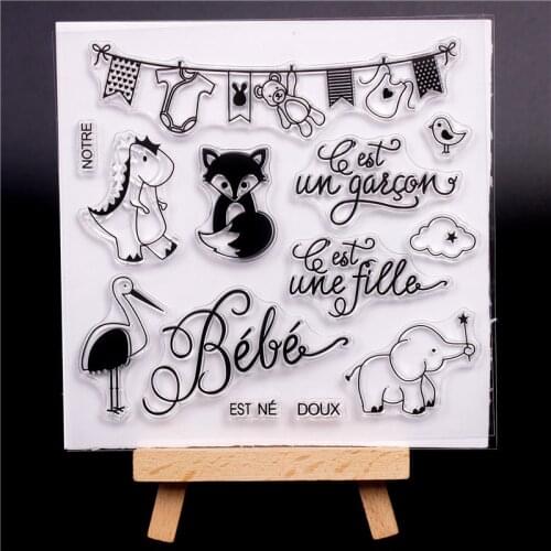 French word Rubber Silicone Clear Stamps for Scrapbooking Tampons Transparents Seal Background Stamp Card Making Diy Stempel