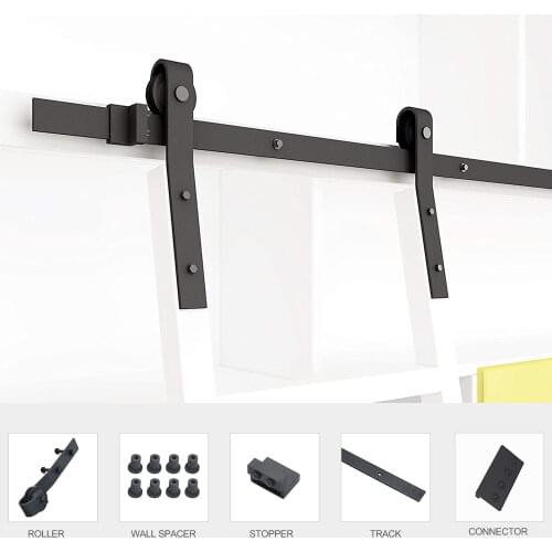 Kinmade Black Rolling Ladder Hardware Library Sliding Ladder Hardware Kit