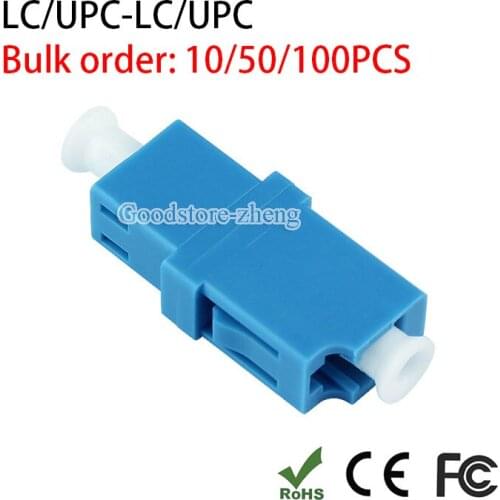 LC UPC Simplex LC Mounted Fiber Optical Adapter Single Mode SM Coupler Blue fiber coupler