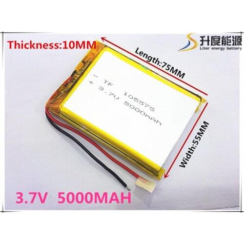 Li-po 3.7 V lithium polymer battery 5000 mah interphone 105575 GPS vehicle traveling data recorder