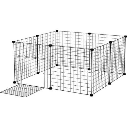 Pet Dog Fence Playpen Rabbit Home Crate DIY Metal Wire Kennel Extendable Pet Cage For Bunny Puppy Rabbit Ferret Guinea Pig