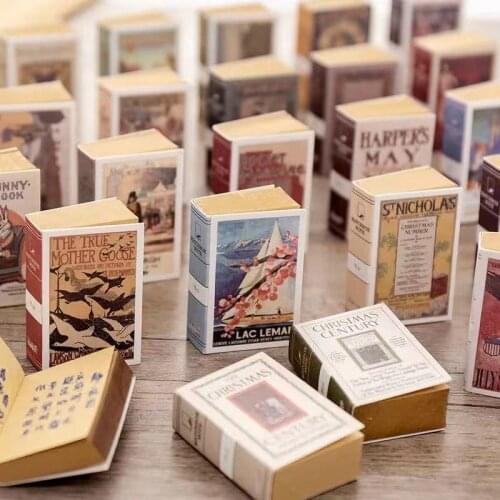 Cute retro piss note creative school supplies mini matchbox tearable portable notepad pocket notebook