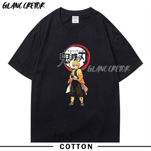 2021 Demon Slayer T Shirt For Men Short Sleeved Anime Manga Ramen Nezuko Casual Tee Cotton T-shirt Harajuku