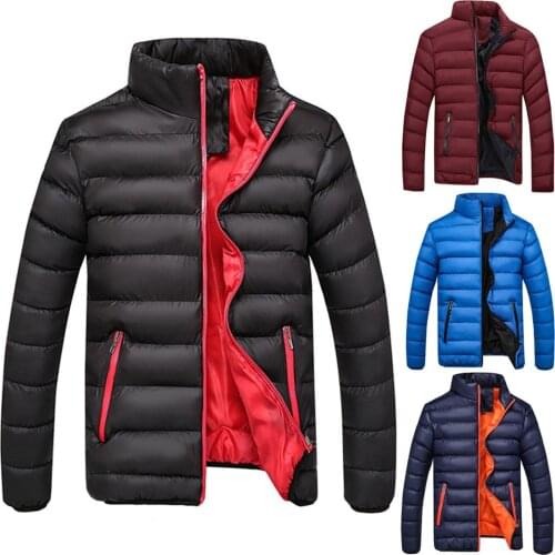 Mens Autumn Winter Zipper Warm Down Jacket Packable Light Top Quality Coat Plus Velvet Thick Warm Windproof Fur Coats Male