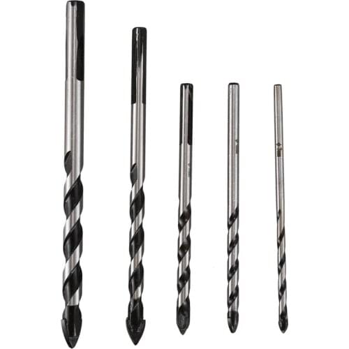 5 Pieces Multi-Material Tungsten Carbide Drill Bit Set for Porcelain Ceramic Tile,Concrete,Brick,Glass,Plastic Masonry and Wood
