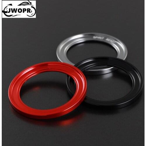 JWOPR Motorcycle Keyhole Outer Ring Sticker Electric Door Lock Cover Keyhole Fire Ring Modification Parts for Peugeot JiangGe150