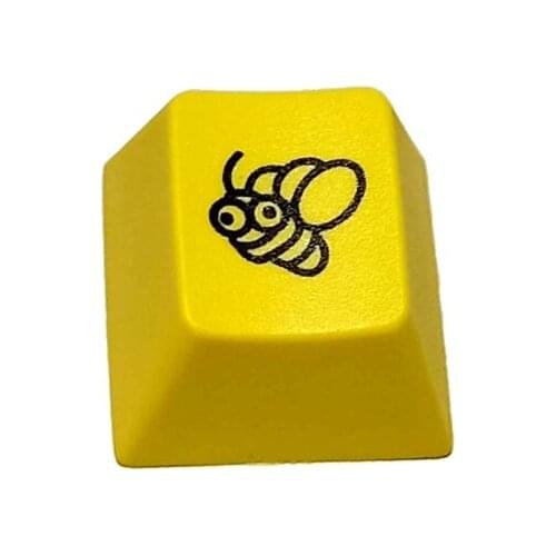 New High Quality R4 Keycap Cherry Profile Dip Dye Sculpture PBT Keyboard Keycap for Mechanical Keyboard Etched Honey Bee Keycap
