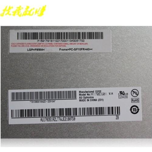 Original new M170EG01 VH AUO 17'' inch LCD industrial LCD screen warmly for 1 year