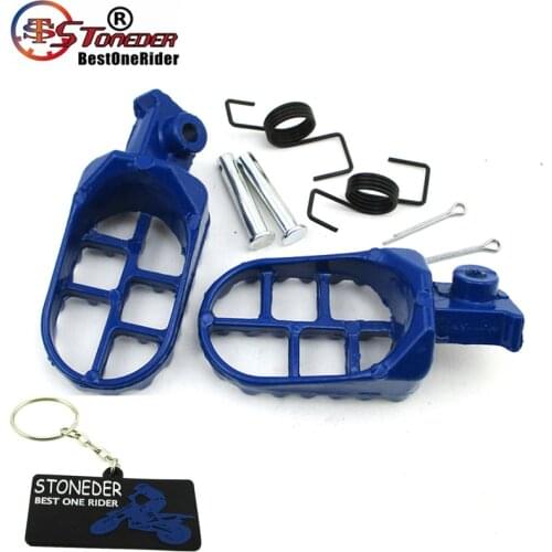 STONEDER Aluminium Footrest Foot Pegs For Yamaha PW50 PW80 TW200 TTR90 TTR90E Honda XR50R CRF50 CRF70 CRF80 CRF100F Dirt Bike