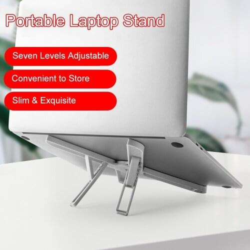 Notebook stand Tabletop Foldable Laptop Stand 7 Levels Adjustable Laptop Riser Portable Ventilated Cooling Laptop Stands