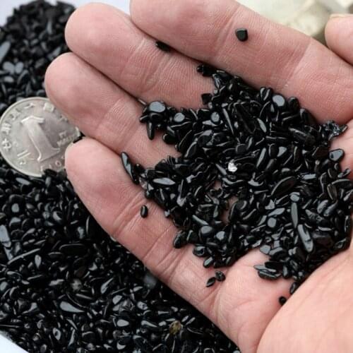 Natural crystal obsidian stone stone tomalin feng shui stone stone purification