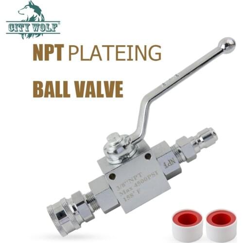 High pressure washer 4500PSI NPT plating ball valve 3/8 quick connect valve professionalwash pump hose car wash shop accessory