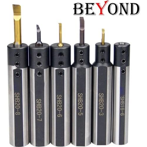 BEYOND Boring Tool Bar SHB SHB12 SHB16 SHB20 2 3 4 5 6 7 8 10 12 mm Lathe Cutter Sleeve Round shank CNC Cutting Holder