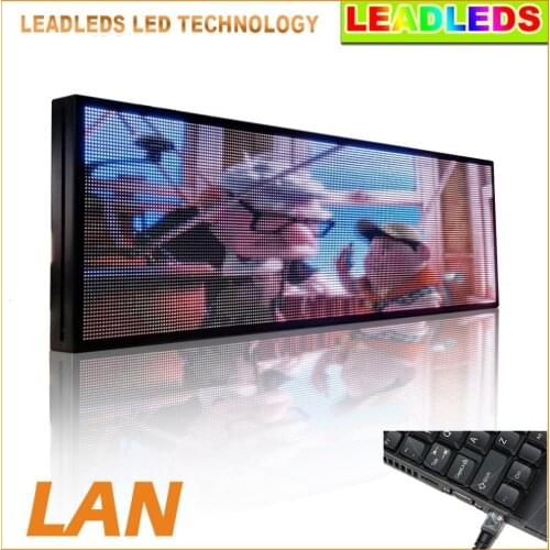39 X 14 Inches P5 SMD Full Color Video LED Sign Programmable Moving Advertising Message Indoor Light For Car Window Display