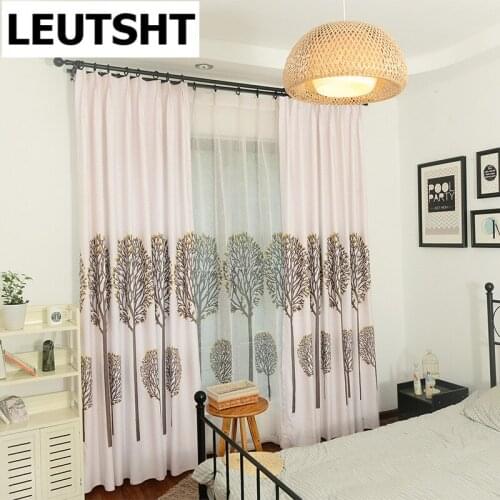 2021 New Modern Garden Fresh Printing Fruit Tree Blackout Curtains for Living Room Bedroom Study Blackout Curtains Custom