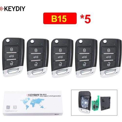 5Pcs/Lot B15 3 Button Universal Remote Control Car Key Remote Key MQB Style KD Remote for KD900 KD900+ URG200 KD-X2 Mini KD