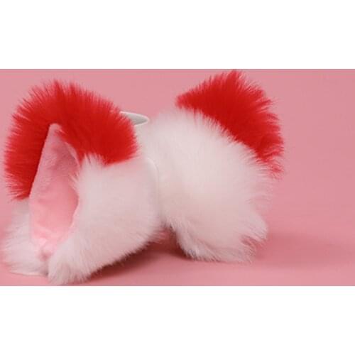 Fox ears kawaii hairpin headdress handmade plush animal ear auxiliary hairpin headdress accessories cosplay anime props