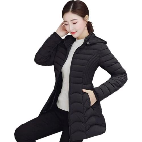 Women Parkas Plus Size 6XL Winter Down Cotton Jacket Thicken Warm Slim Hooded Outerwear Female Cotton Padded Coats Jackets 445