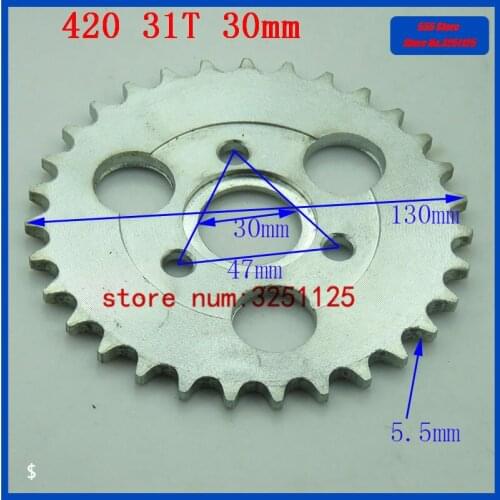 Steel sprocket 420 31 Tooth 30mm Monkey Bike Rear Drive Chain Sprocket For Z50A Z50 Z50R Z50J Motor Bike