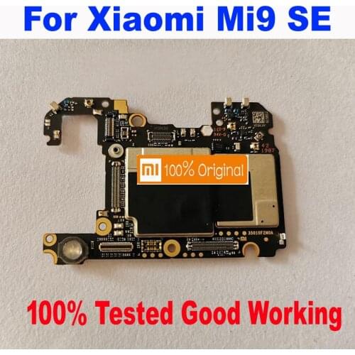 100% Original Working Mainboard Motherboard For Xiaomi Mi9 SE Mi 9SE MIUI ROM Circuits Card Fee Electronic Flex Cable Mi9SE