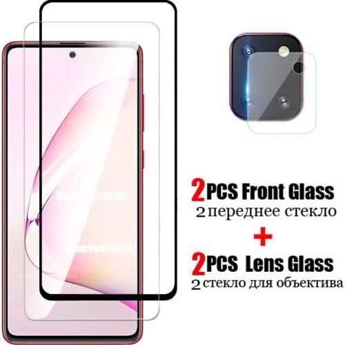 4-in-1 Glass For Samsung Galaxy Note10 Lite Tempered Glass Camera Lens Screen Protector Full Cover Glass on Samsung Note 10 Lite