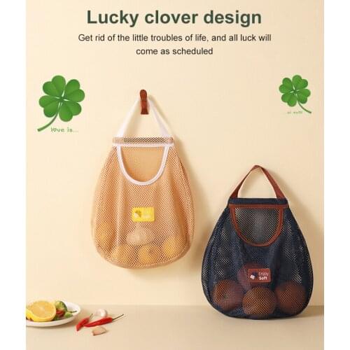 5pcs Garlic Onion Vegetable Sorting Bag Kitchen Organizer Foldable Hanging Storage Pocket Breathable Reusable Mesh Bag Kitchen