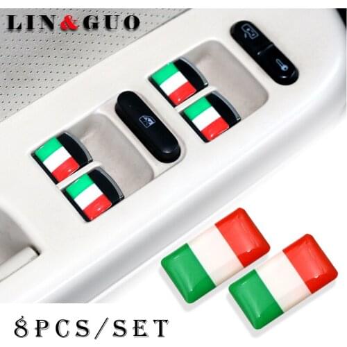 8pcs New Car styling Italy small Decorative Badge Hub caps Steering wheel for Alfa Opel Renault Honda Fiat abarth seat