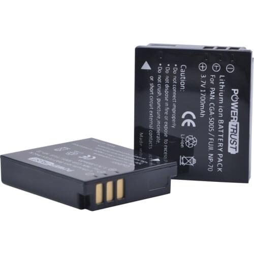 2Pcs CGA-S005 1700mAh CGA S005 CGAS005 Batteries for PANASONIC DMW-BCC12 DMC-FX8 FX9 FX10 FX12 FX50 FX150 LX1 LX2