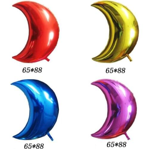 36inch Large Moon Balloons Crescent Aluminum Moon Foil Balloon Festival Wedding Decorations Happy Birthday Party Supplies