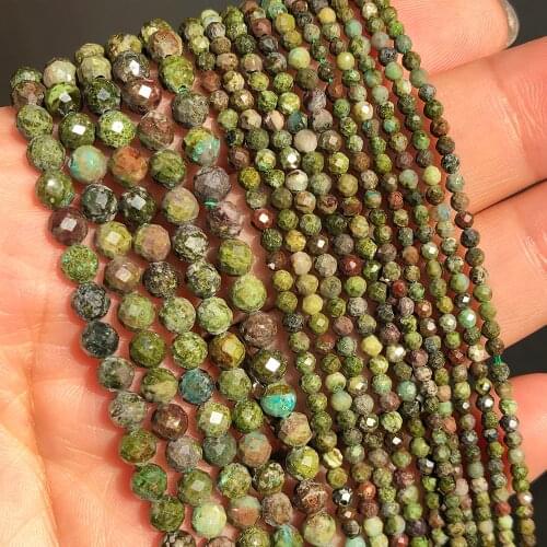 Natural Dragon Blood Jaspers Stone Beads Faceted Gem Beads for Jewelry Making DIY Bracelet Earrings Accessories 15'' 2 3 4mm