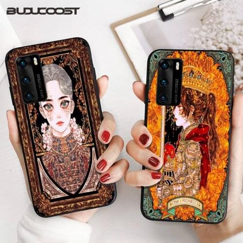 Works By Korean Illustrator Bling Phone Case For Huawei P20 P30 P20Pro P20Lite P30Lite P10 P Smart Plus P10Lite P40 Pro P40 Lite