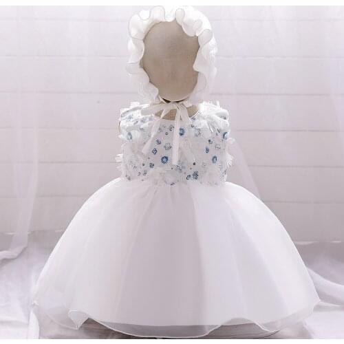 Baby clothes baby girl dress baby baptism dress sequin mesh princess dress flower girl wedding party dress kids stage costumes