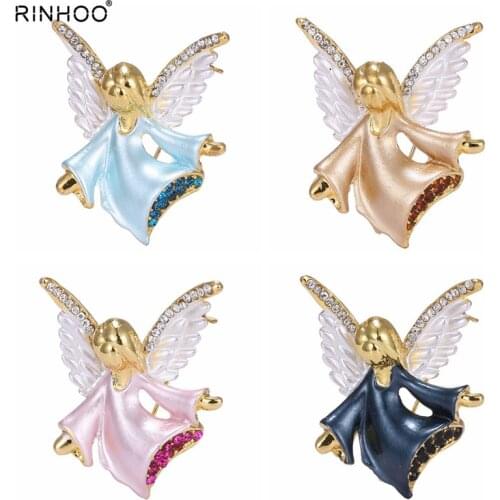 Figure small angel rhinestone Brooch pin crystal wings Brooches women party decoration jewelry for women and cute girl