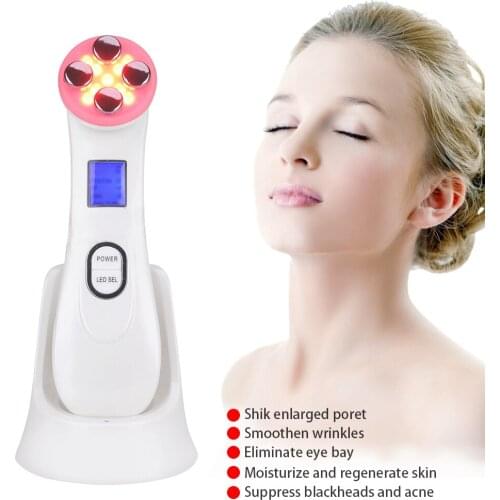 Face Skin EMS Radio Mesotherapy Electroporation Face Beauty LED Photon Face Skin Rejuvenation Remover Wrinkle Beauty Machine