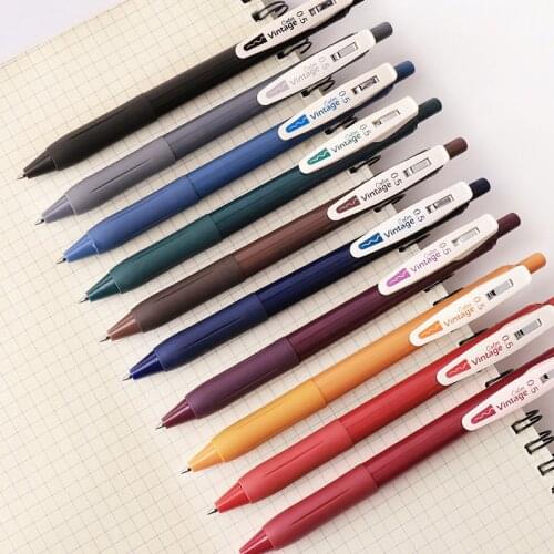 1pc 0.5mm Colorful Gel Pen for Writing Drawing Scrapbook Vintage Palace Morandi Color Press Pen Gel Painting Stationery Supplies
