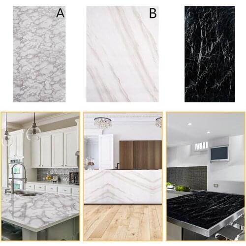 HobbyLane 60x100CM Waterproof Marble Pattern Self-adhesive Wallpaper for Kitchen Cupboard Cabinet Furniture