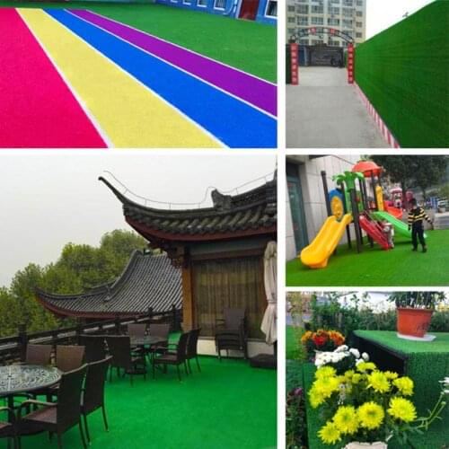 1cm Thickness Artificial Lawn Carpet Fake Turf Grass Mat Landscape Pad DIY Outdoor Garden Floor Decor Q0KF