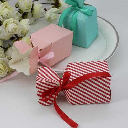 Candy box bag chocolate cookie paper gift package for Birthday Wedding Party favor Decor supplies DIY flower design Wh